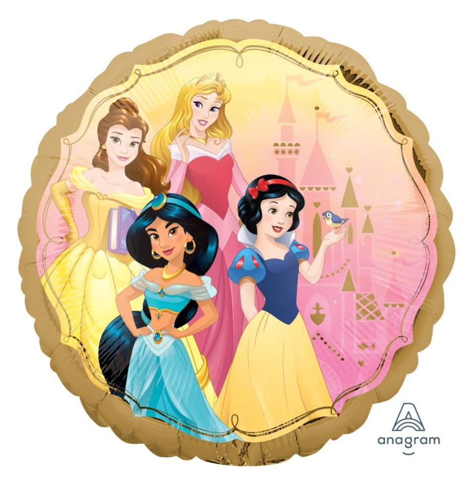 Disney princess balloon with castle and characters