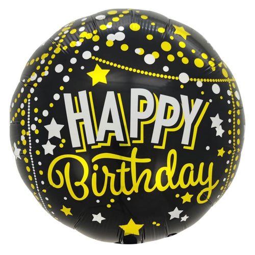 18-inch 'Happy Birthday' gold sparkles balloon
