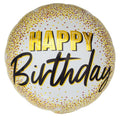 18-inch 'Happy Birthday' gold confetti balloon