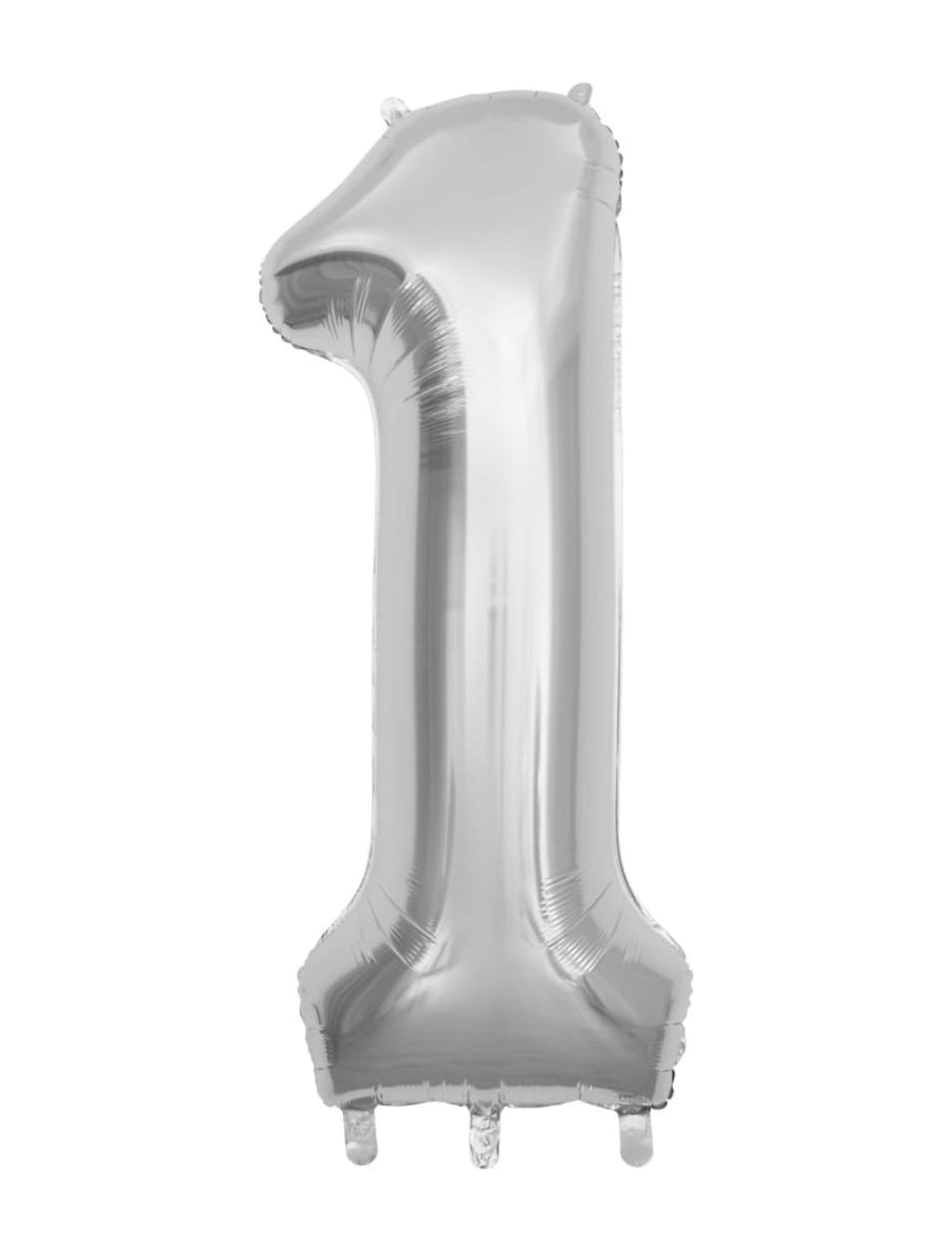 34 inch Silver number 1 balloon 