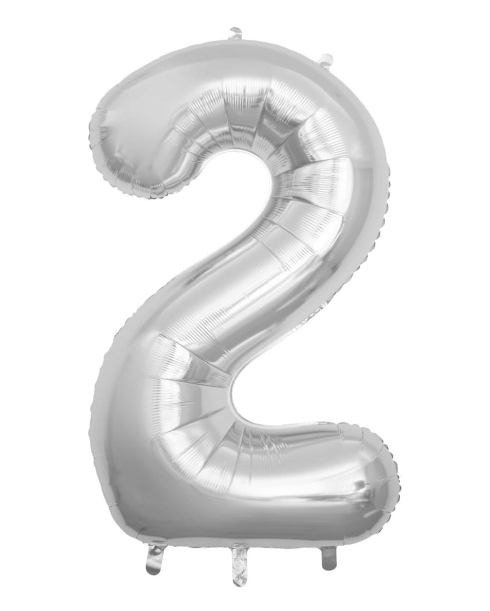34 inch Silver number 2 balloon 