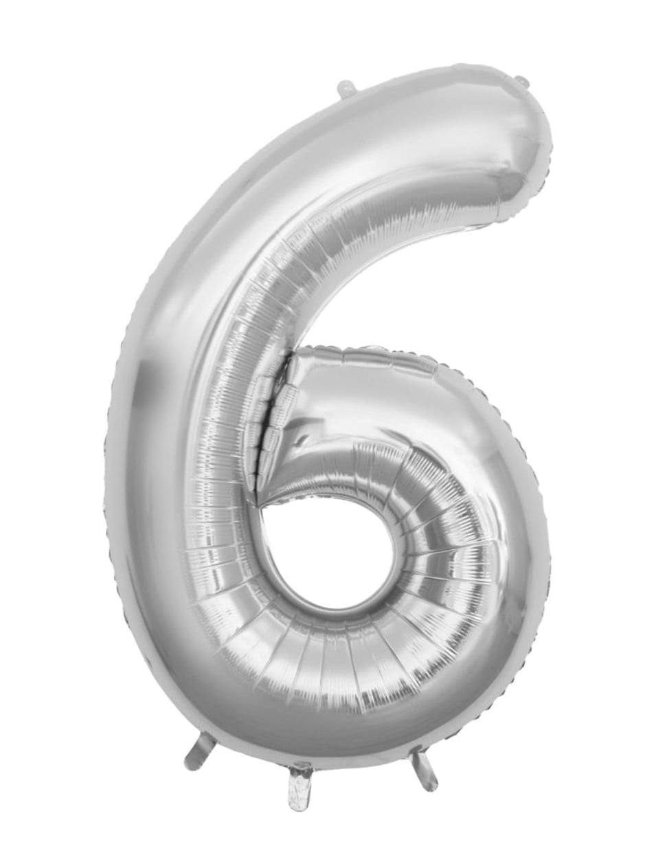 34 inch Silver number 6 balloon