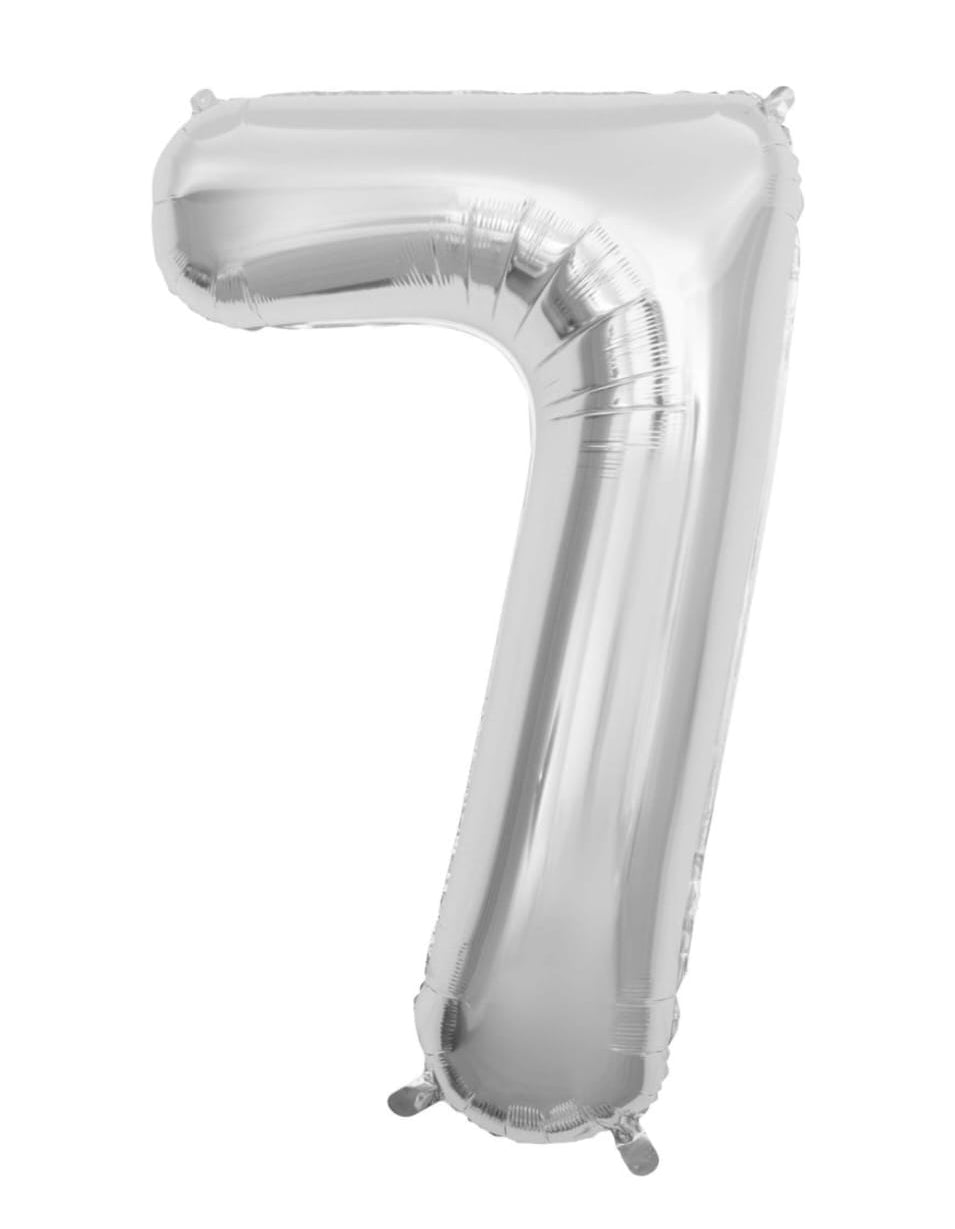 34 inch Silver number 7 balloon