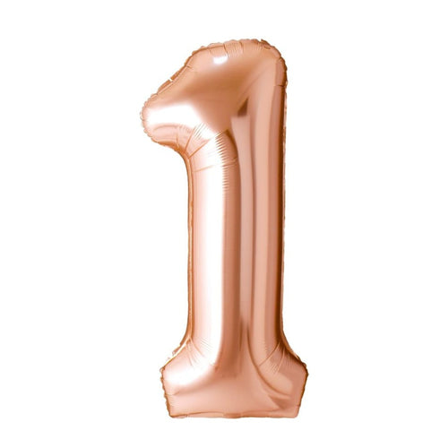 34-inch Rose Gold Number 1 Balloon 