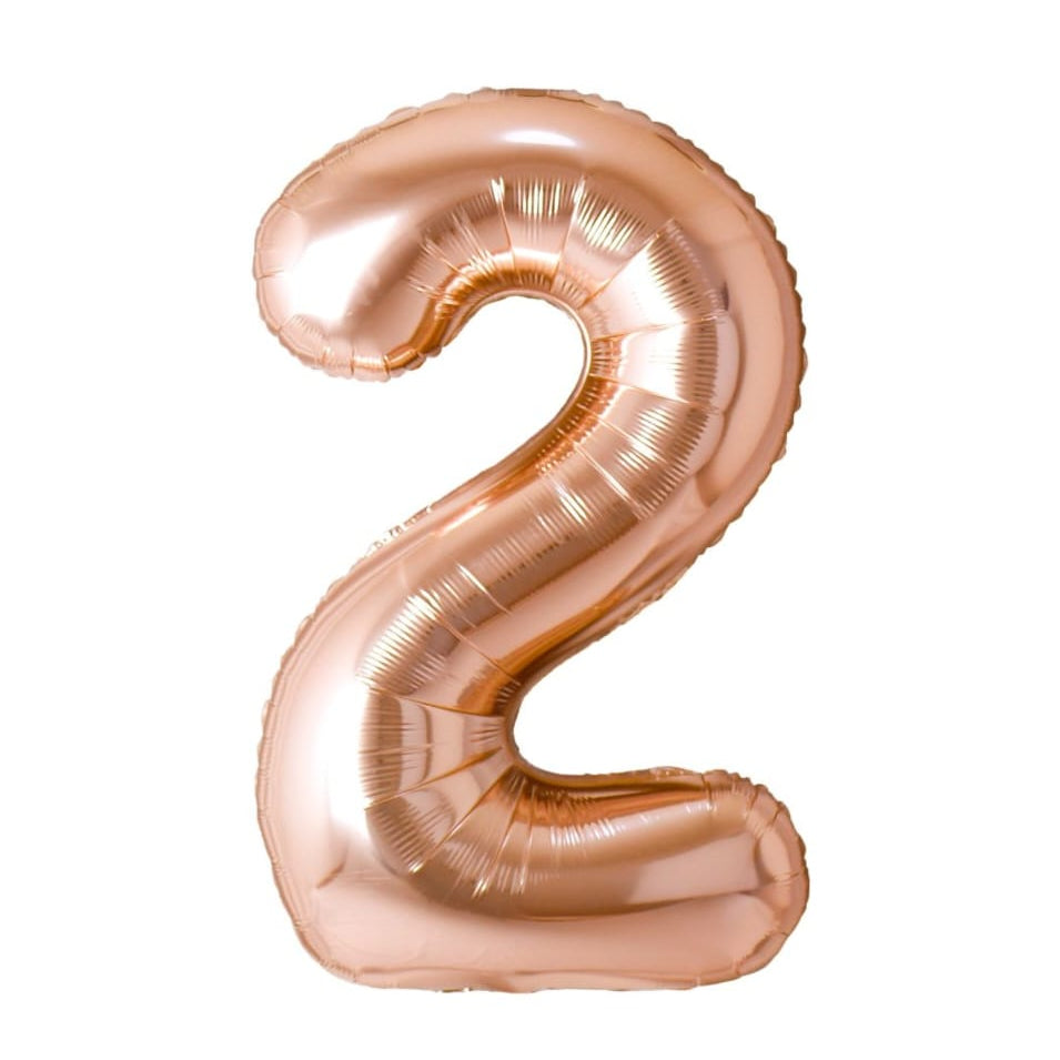 Rose gold number 2  balloon 