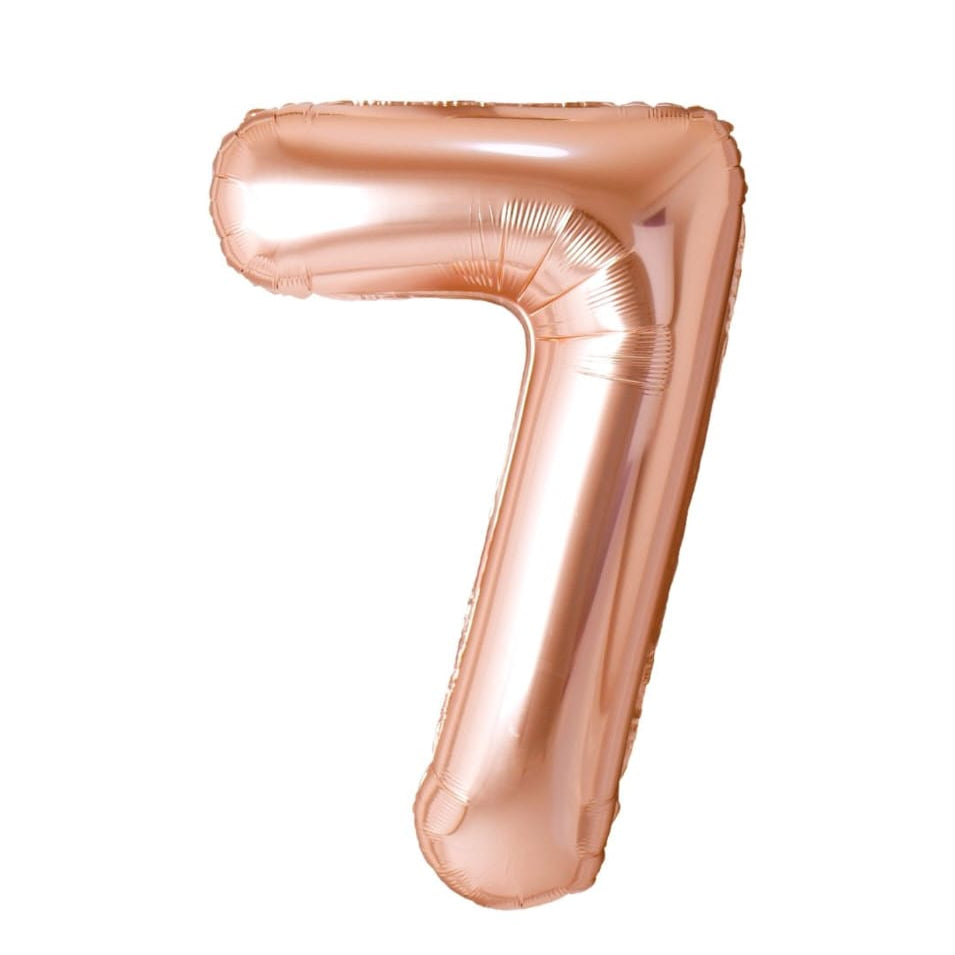 34-inch Rose Gold Number 7 Balloon
