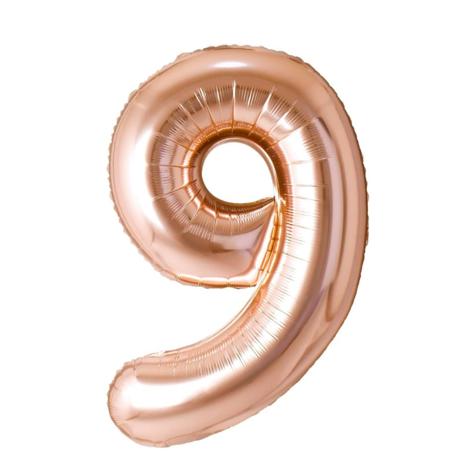 34-inch Champagne Gold Number 9 Balloon