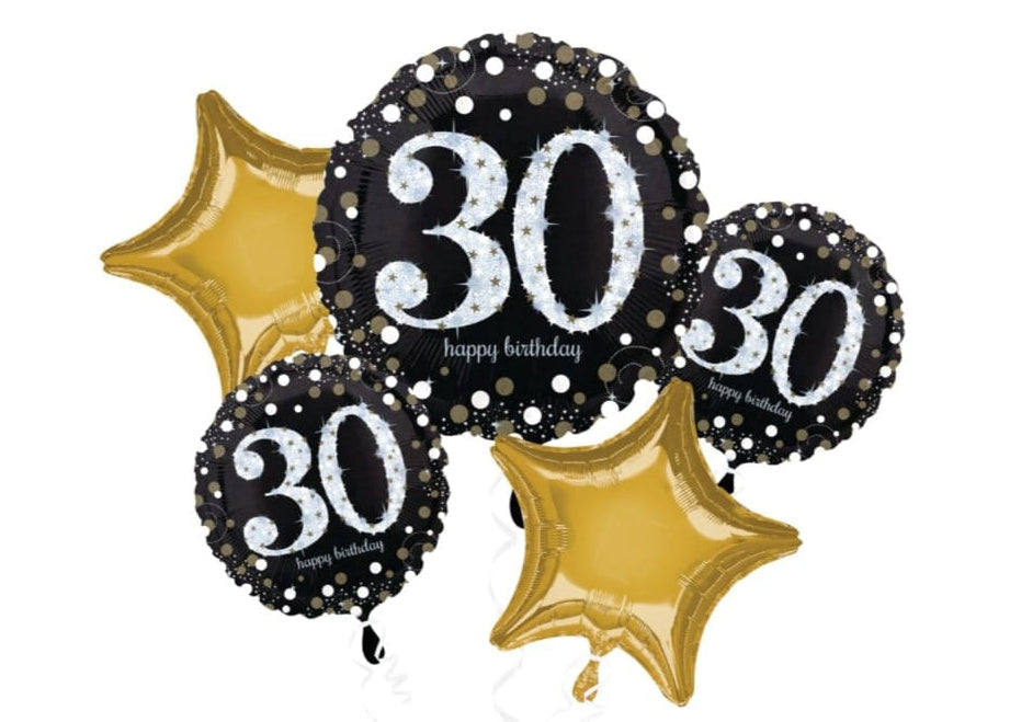 30 Birthday 5 Balloon Bouquet 