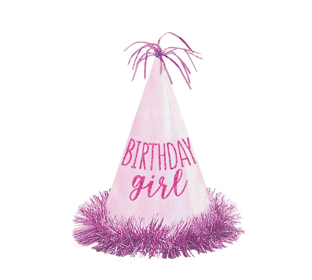 Pink 'Birthday Girl' party hat 