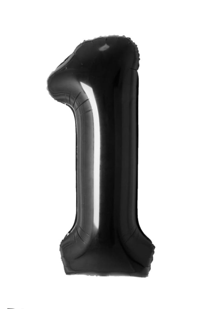 34" Black Number Balloons – Premium Foil Party Décor