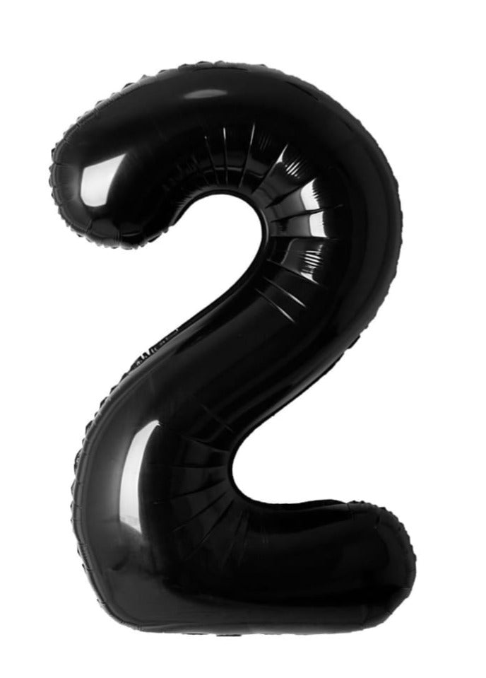 34" Black Number Balloons – Premium Foil Party Décor