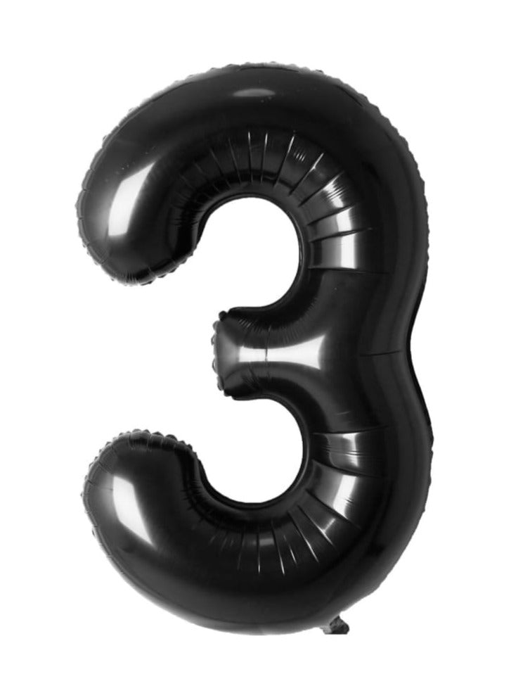 34" Black Number Balloons – Premium Foil Party Décor