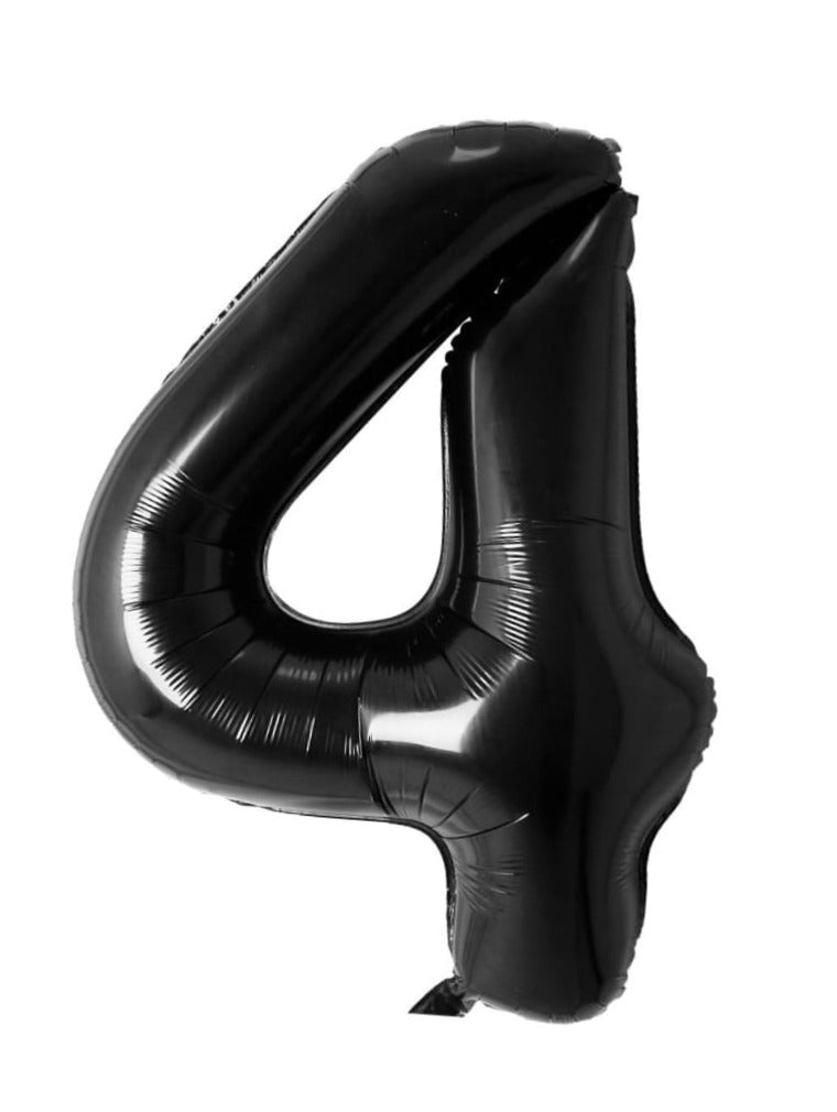 34" Black Number Balloons – Premium Foil Party Décor