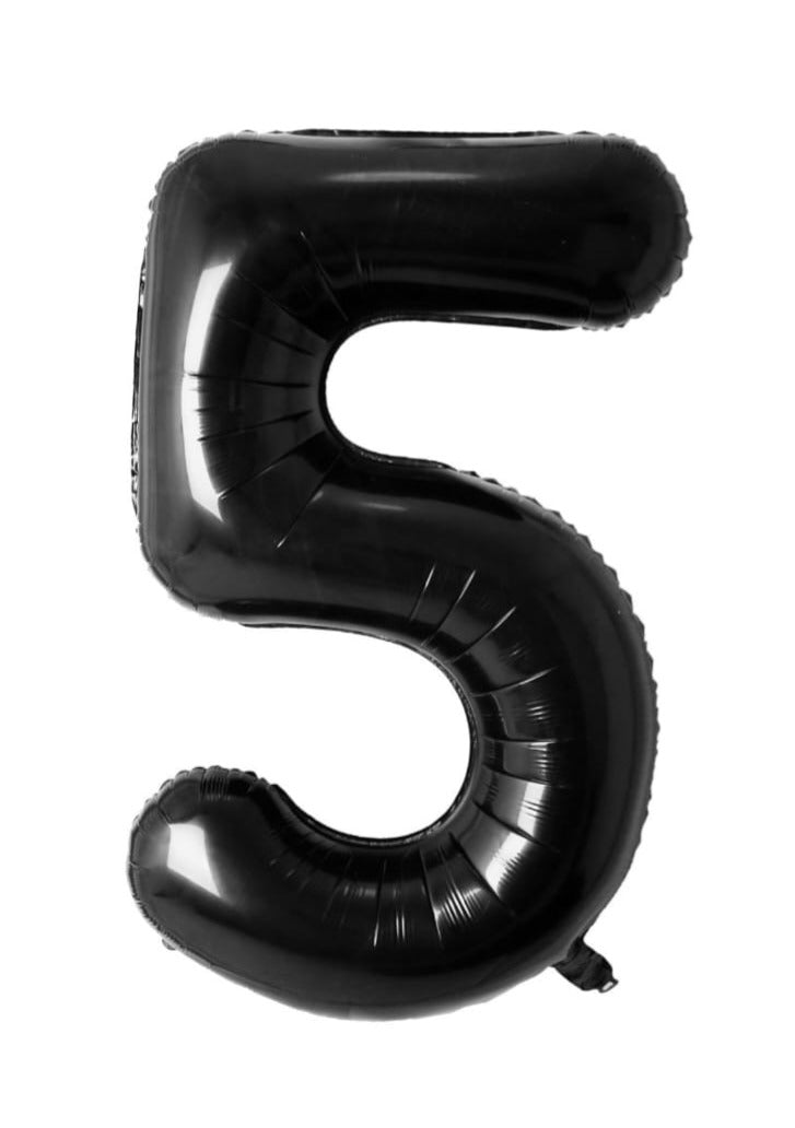 34" Black Number Balloons – Premium Foil Party Décor