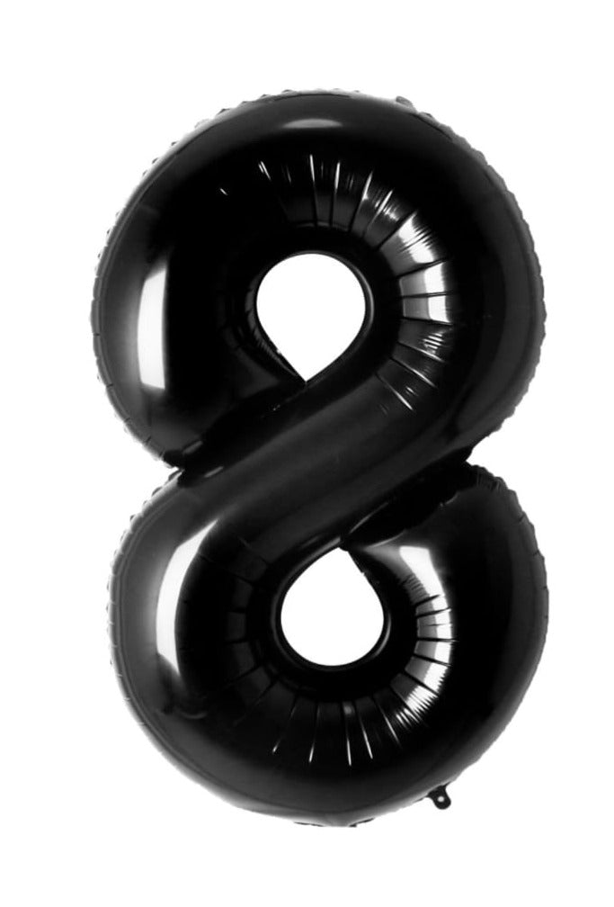 34" Black Number Balloons – Premium Foil Party Décor