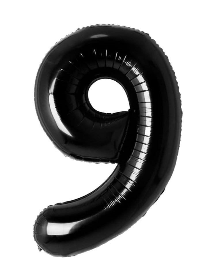 34" Black Number Balloons – Premium Foil Party Décor