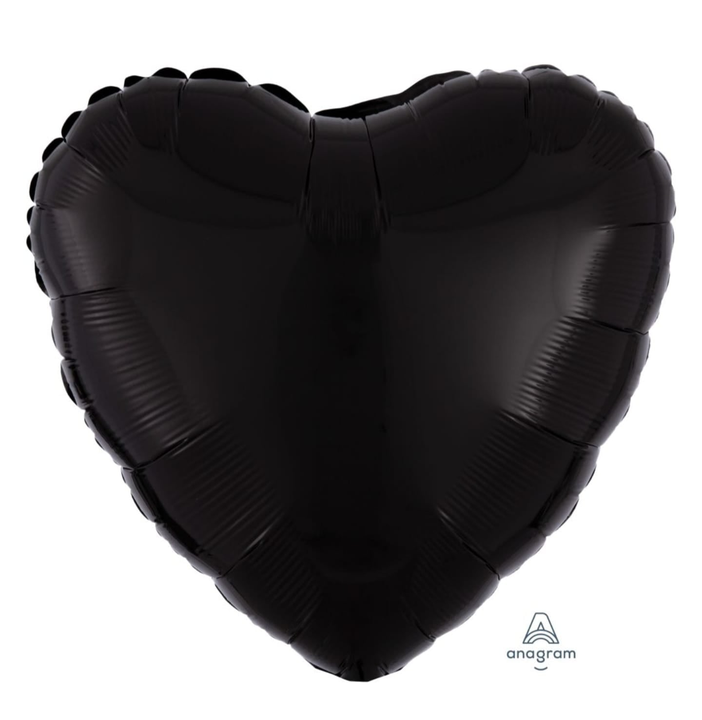 Black heart-shaped balloon