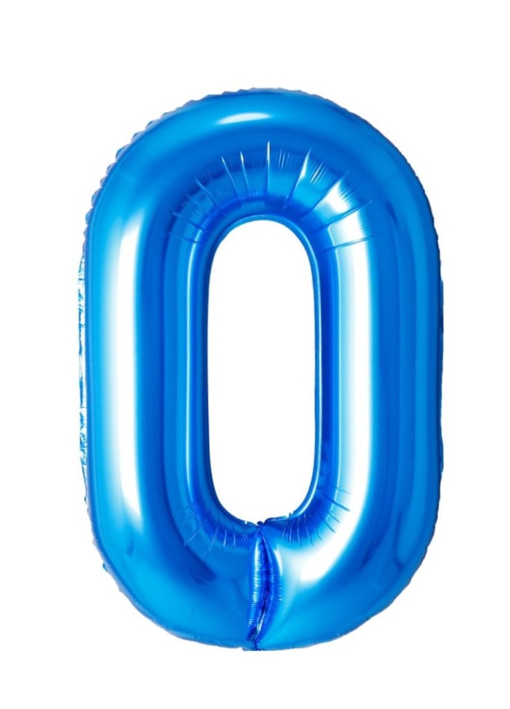 34 inch Number Balloons Blue