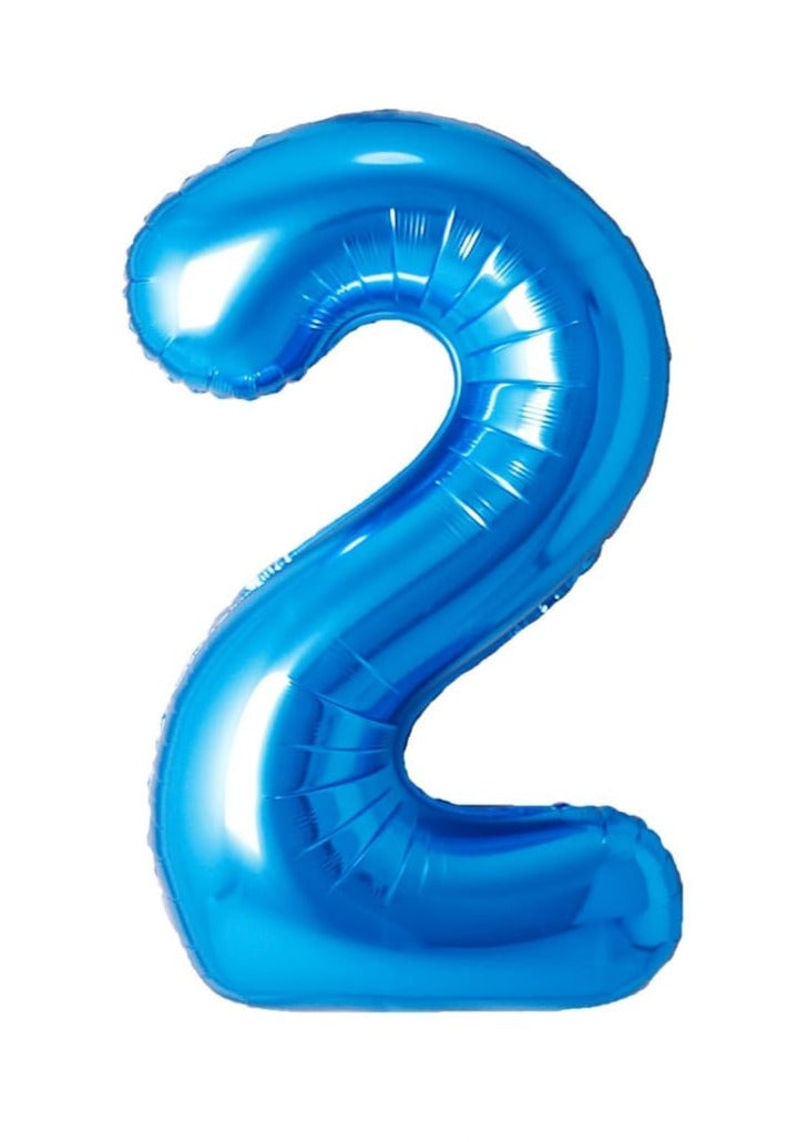 34 inch Number Balloons Blue
