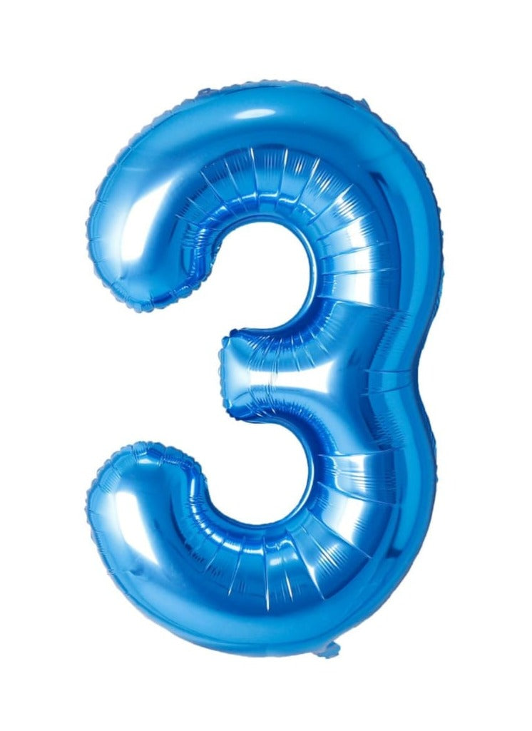 34 inch Number Balloons Blue