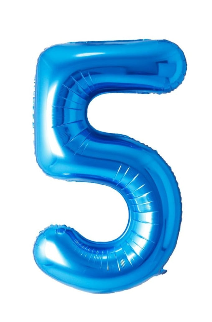 34 inch Number Balloons Blue
