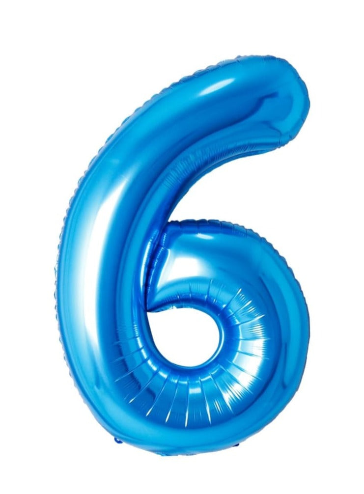 34 inch Number Balloons Blue