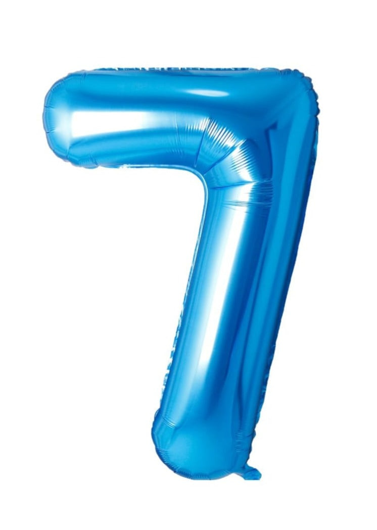 34 inch Number Balloons Blue