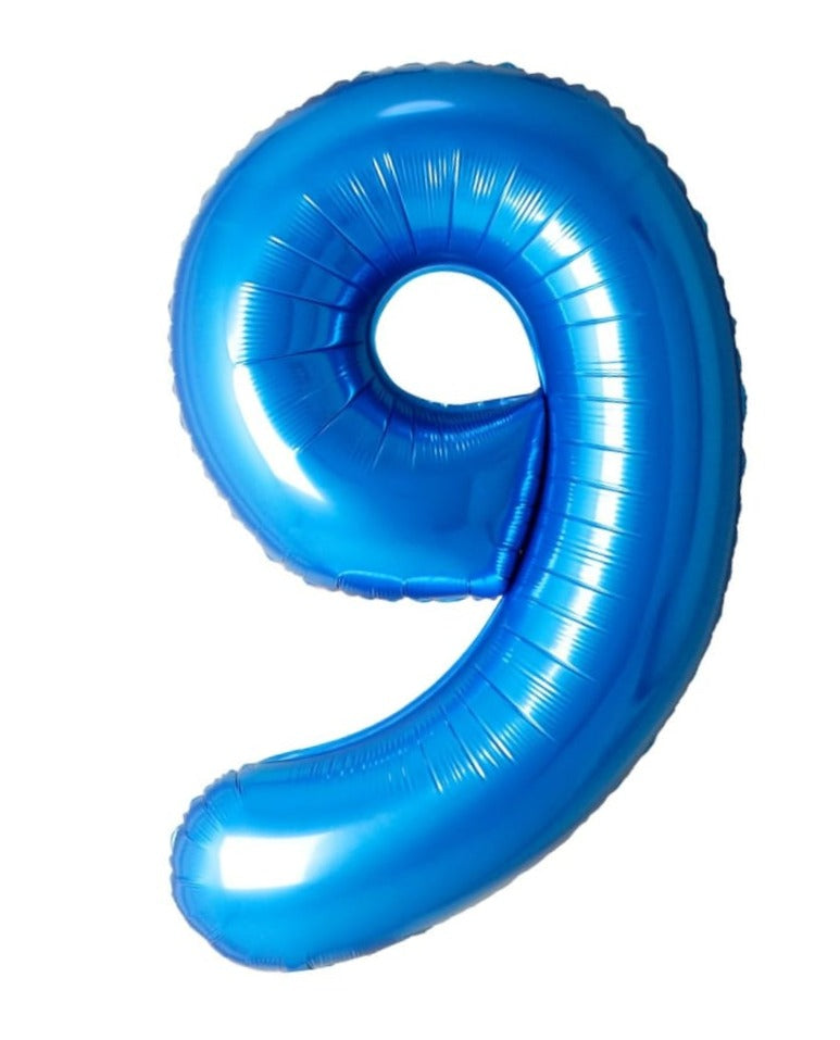 34 inch Number Balloons Blue