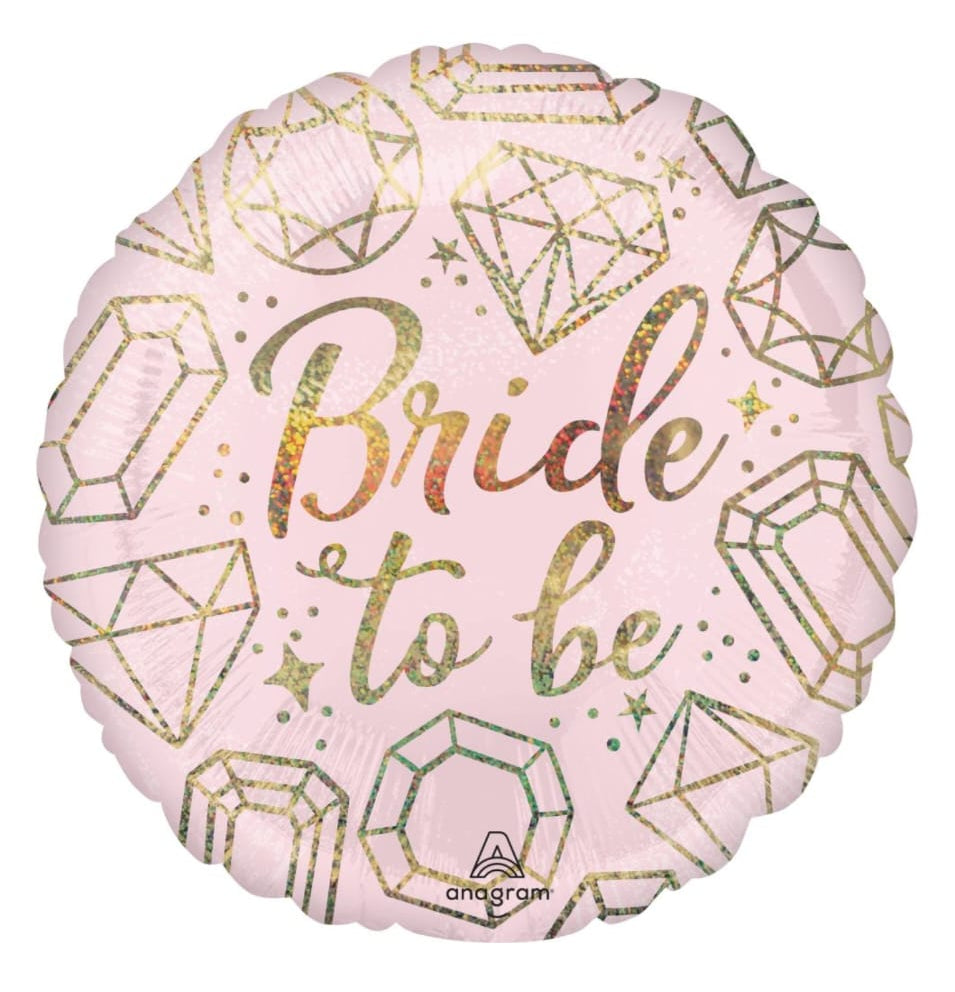 Holographic 'Bride to be' balloon