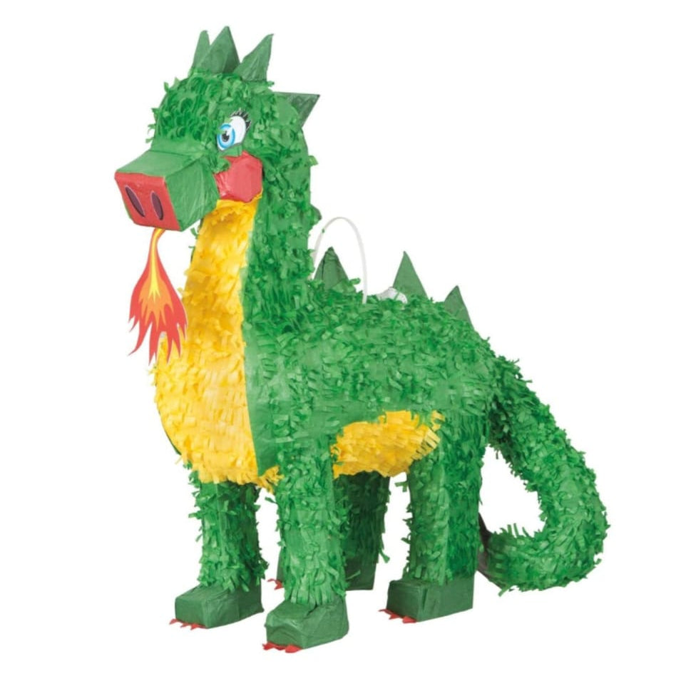 Green fire throwing dragon piñata 