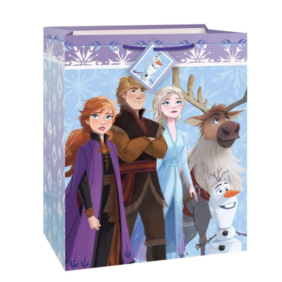 Gift bag featuring characters from the movie 'Frozen' 