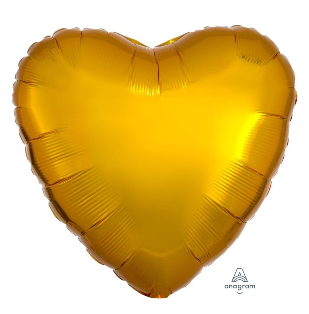 Gold heart-shaped balloon 