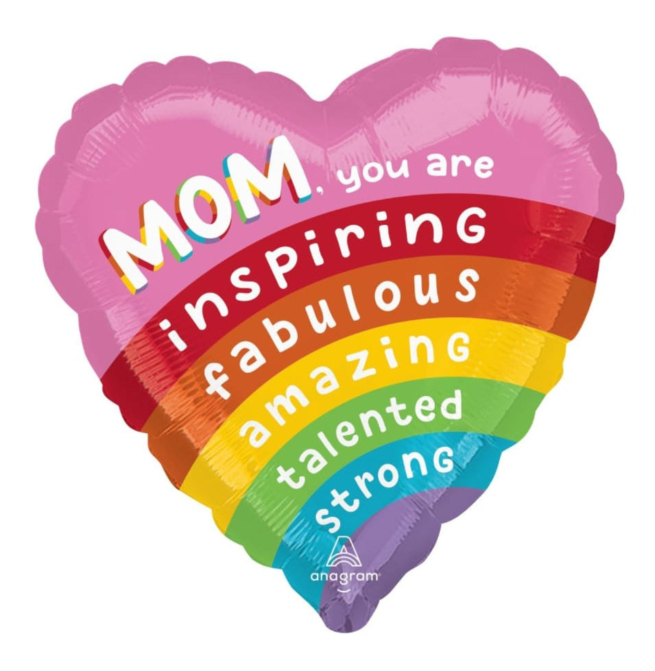 Heart-shaped rainbow balloon 