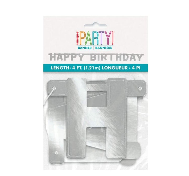 'Happy Birthday' jointed hanging letter banner 