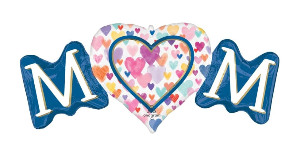 Super Shape Mom Sprinkled Hearts Balloon