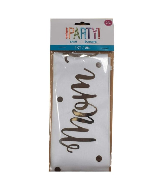 'Mom to Be' satin wearable sash 