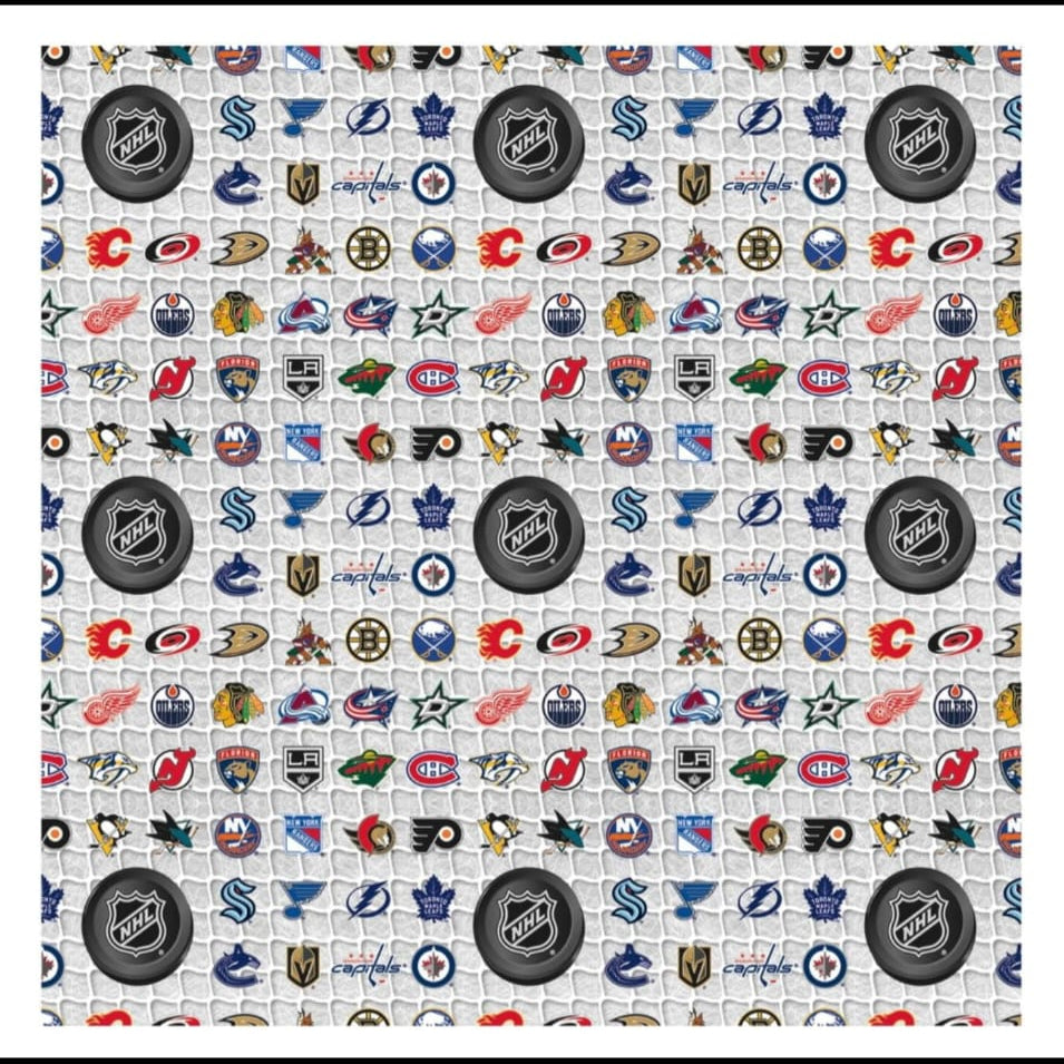 Gift wrap with NHL team logo