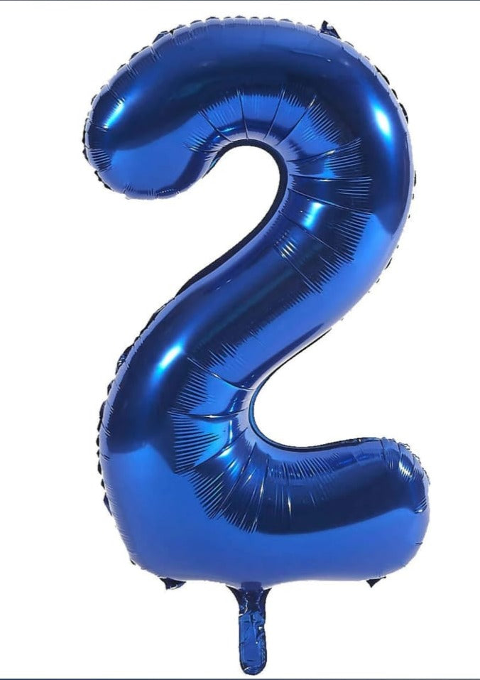Blue number 2 balloon