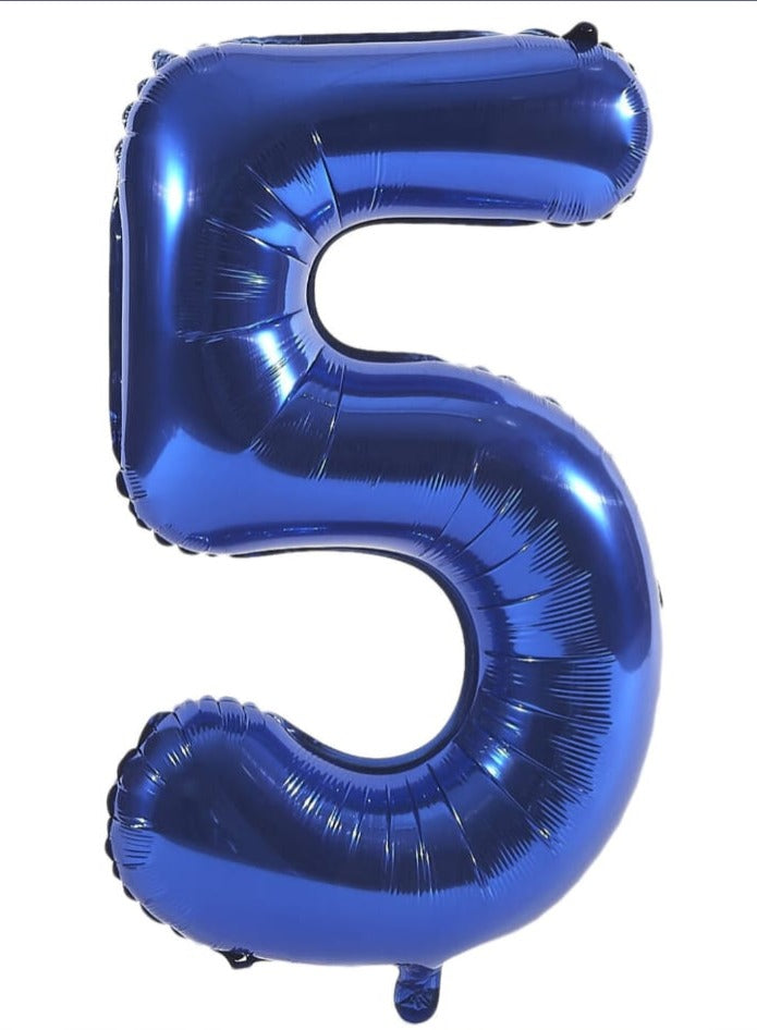 Blue number 5 balloon 