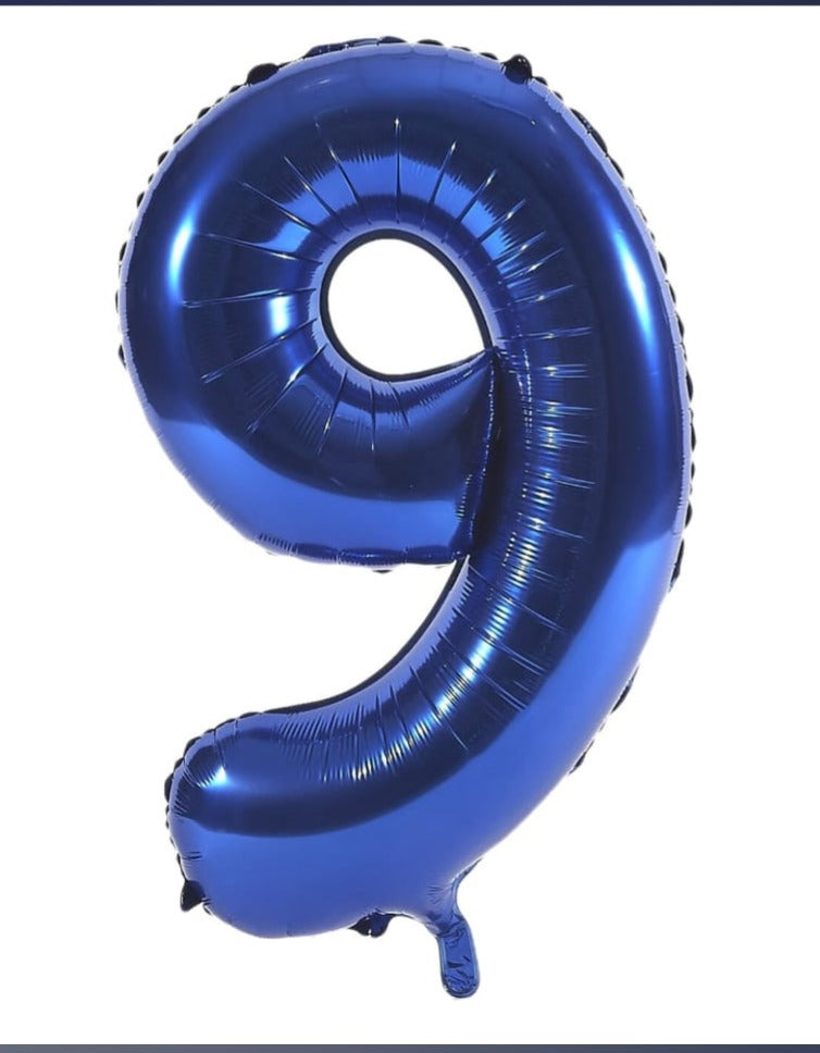 Blue number 9 balloon