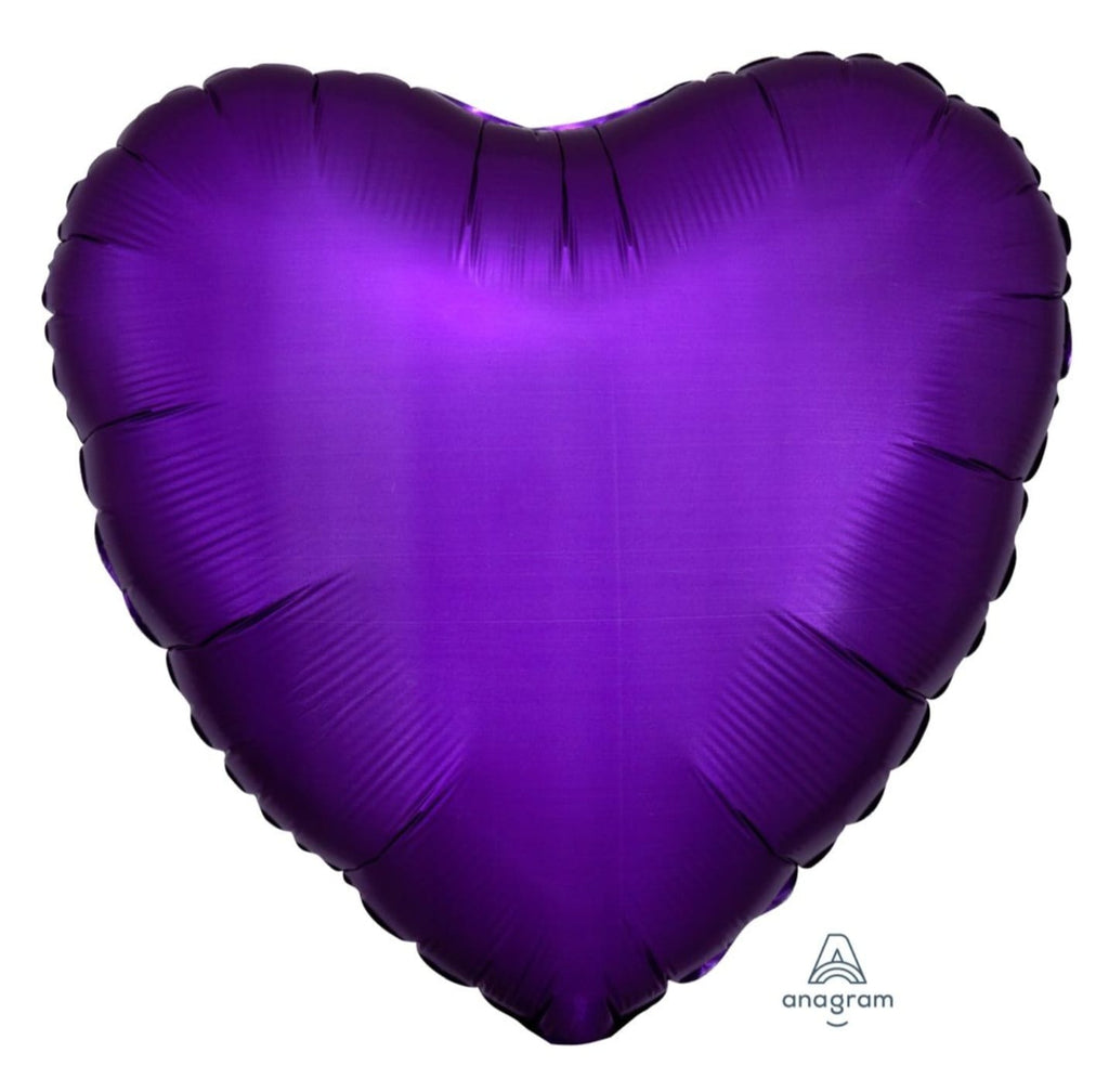Purple heart-shaped balloon