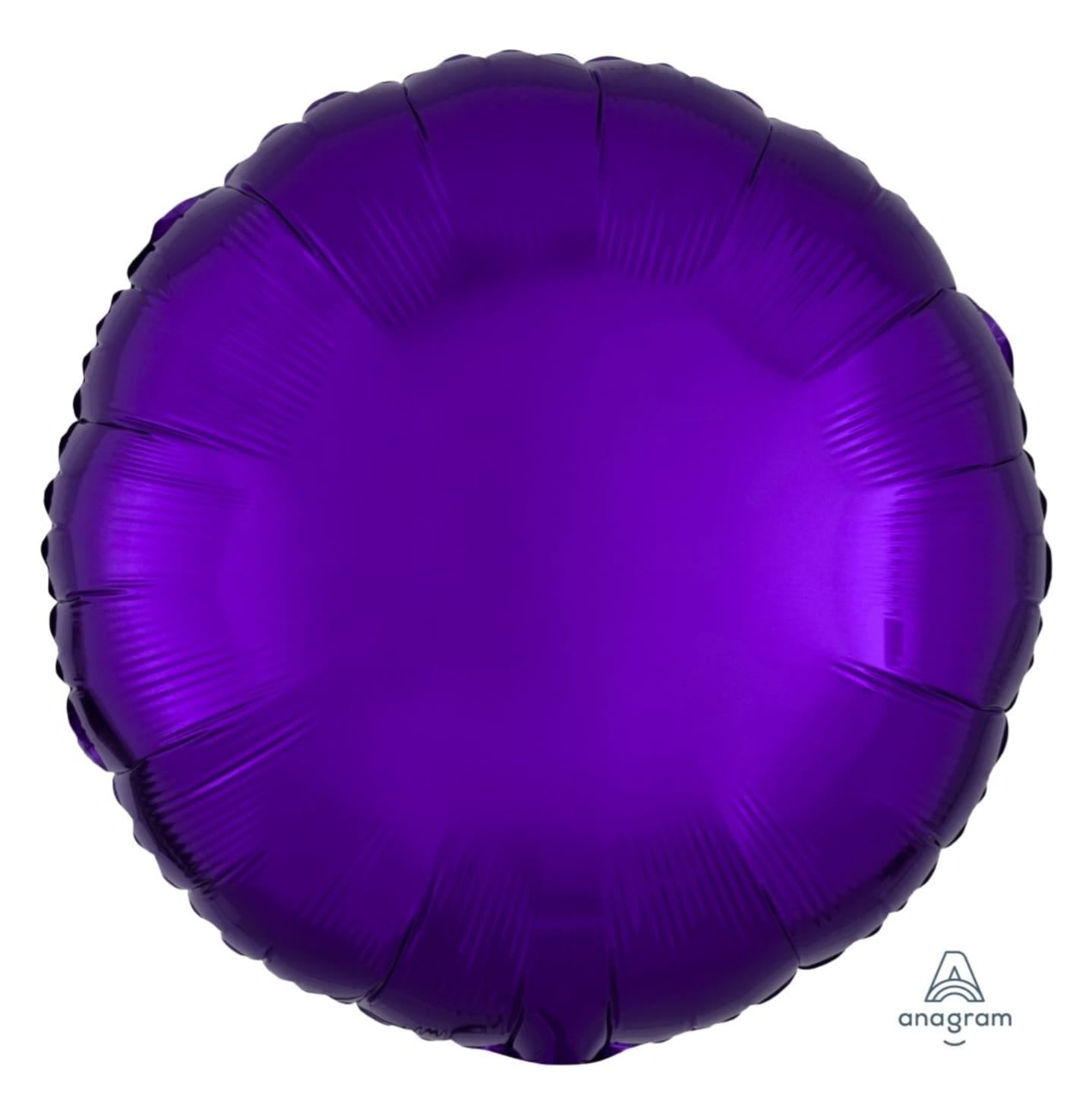 Purple round foil balloon 