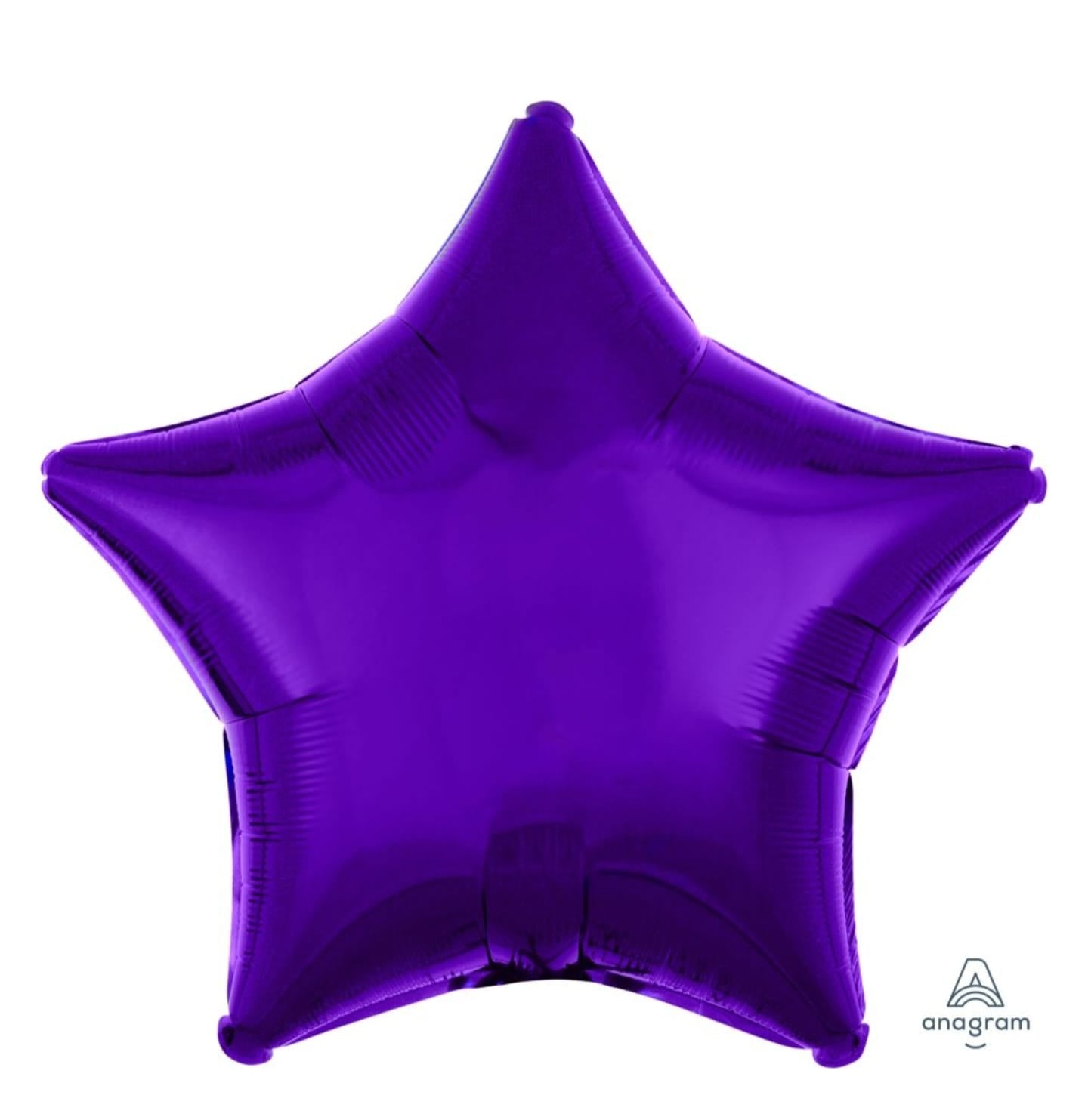 Purple star-shaped balloon 