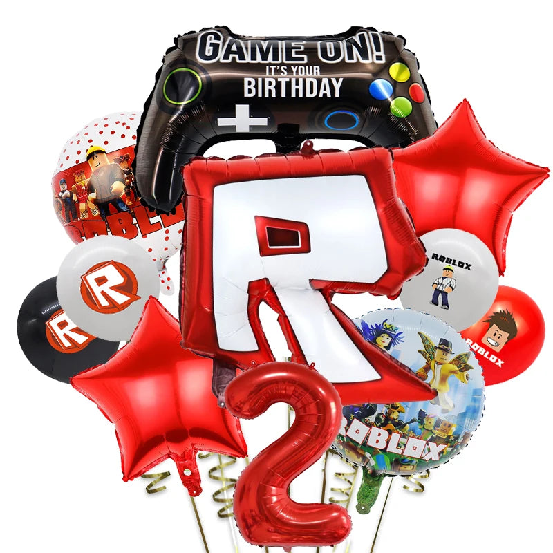 Roblox Themed Balloon Party Set | Kids Birthday Decoration Kit