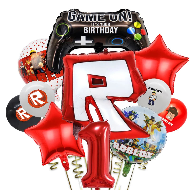 Roblox Themed Balloon Party Set | Kids Birthday Decoration Kit