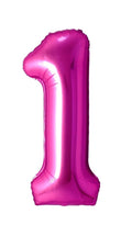 34 inch Number balloon bright pink