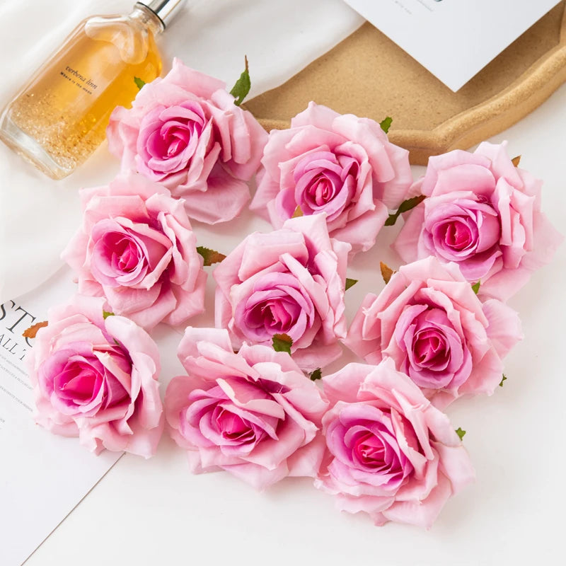 Silk Rose Heads – Pack of 100 | 10cm Bulk Artificial Flowers for Weddings & Events