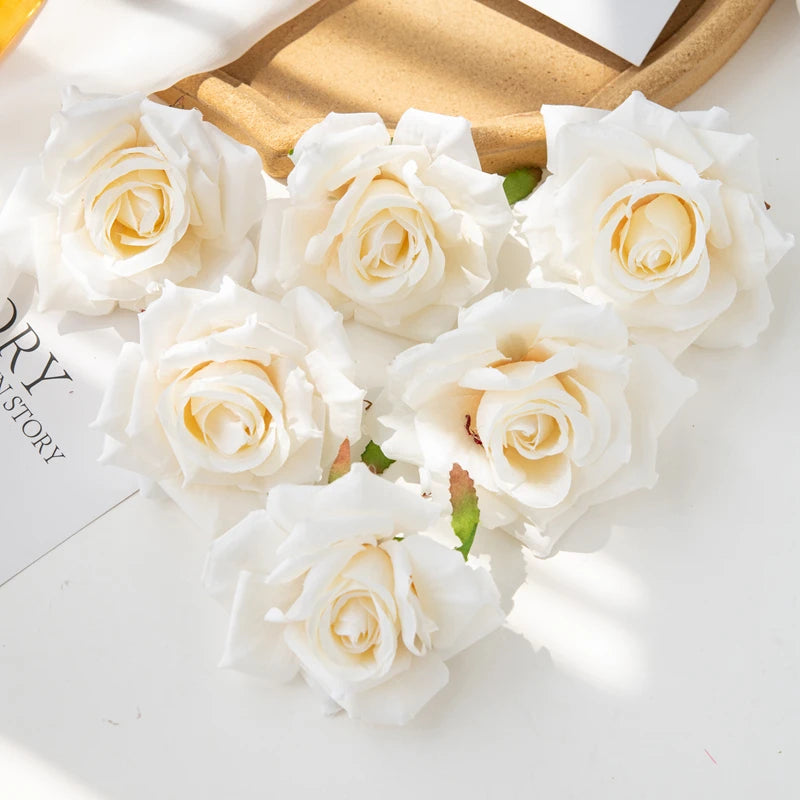 Silk Rose Heads – Pack of 100 | 10cm Bulk Artificial Flowers for Weddings & Events
