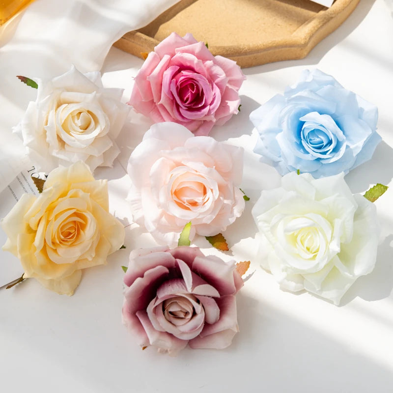 Silk Rose Heads – Pack of 100 | 10cm Bulk Artificial Flowers for Weddings & Events
