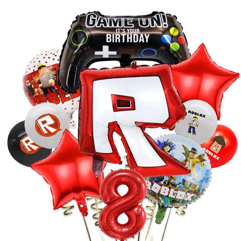 Roblox Themed Balloon Party Set | Kids Birthday Decoration Kit